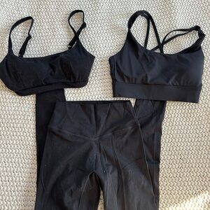 Women's Vitality Black Leggings and Sports Bra Set
